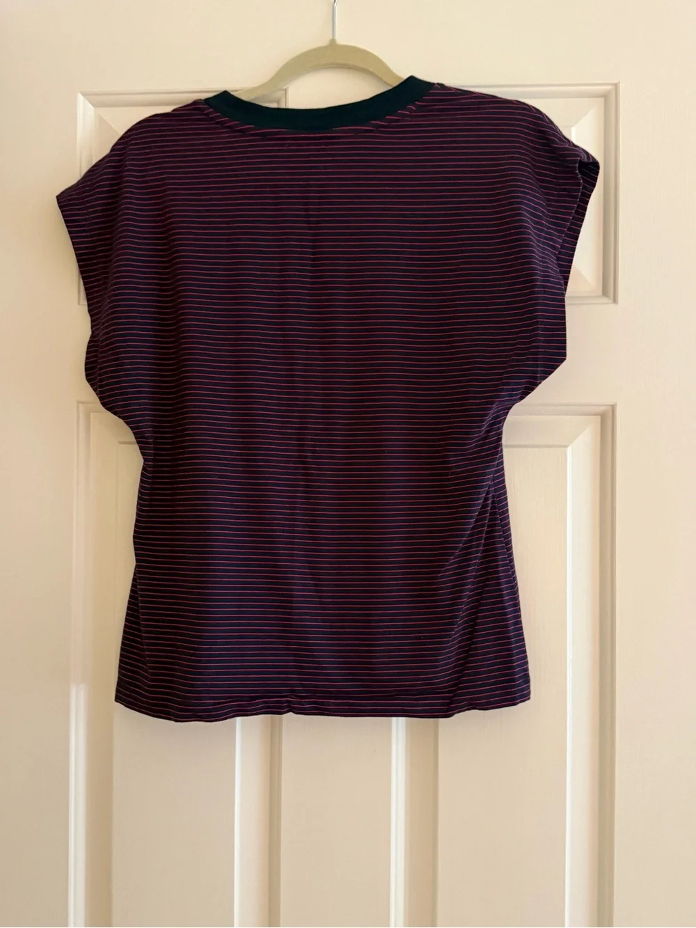 pistola Purple and Pink Striped Crewneck Tee